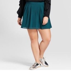 A New Day NWOT Country Clover Green Skirt 1X